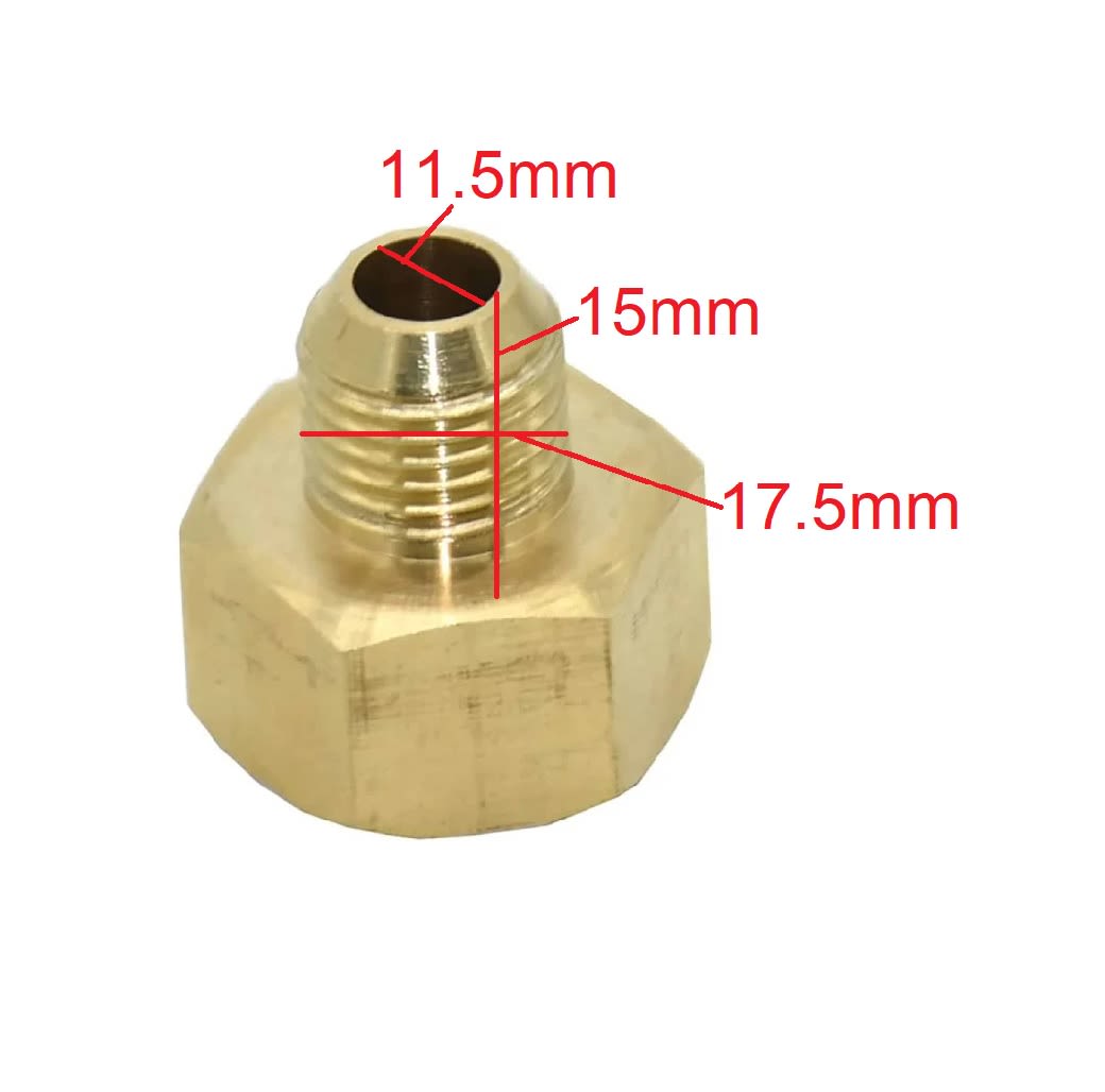 Conector Reductor Macho Hembra Con Tuerca Embudo8
