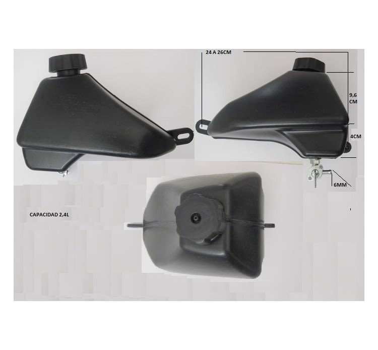 Estanque Bencina T Moto ATV 2,4L c/llave paso 0