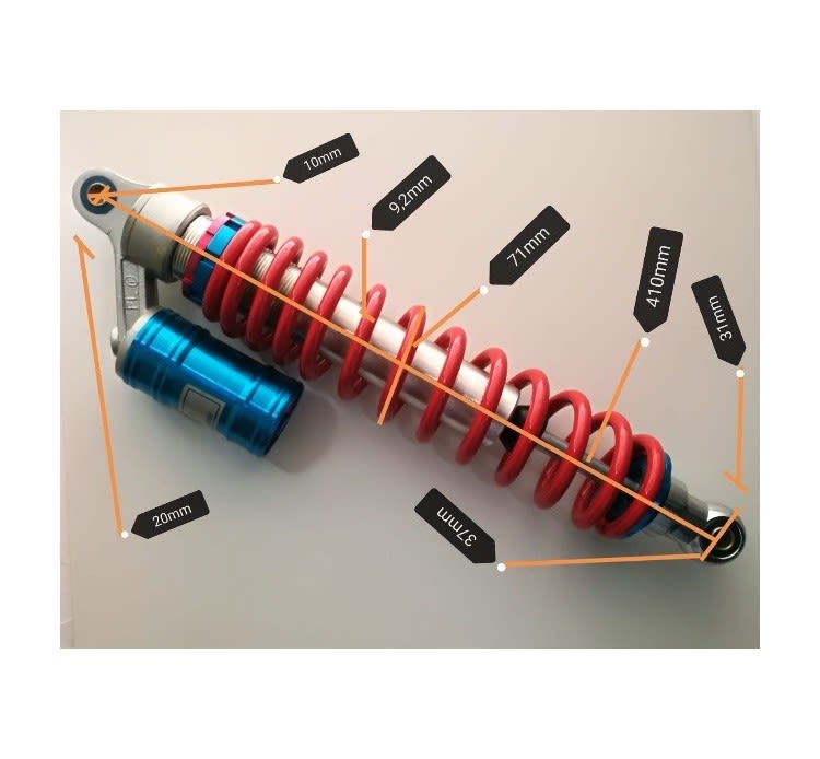 Amortiguador D regulable y c/aire 41x7,5cm 2