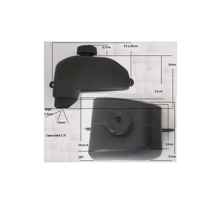 Estanque Bencina L Moto ATV 2,7L 0
