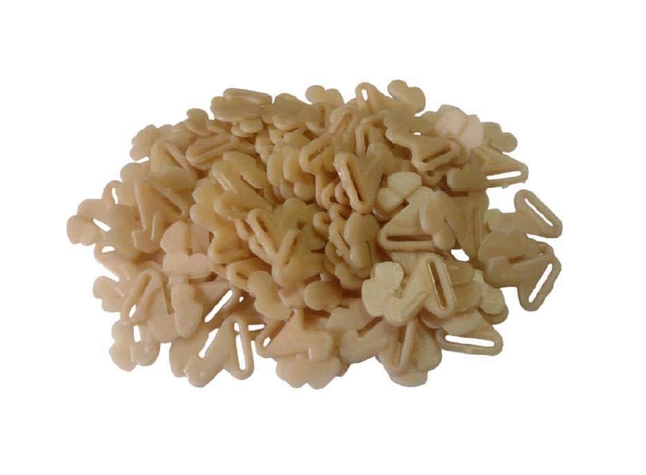 Broche Conector Para Sosten Beige Plastico x 10 Unid. 12