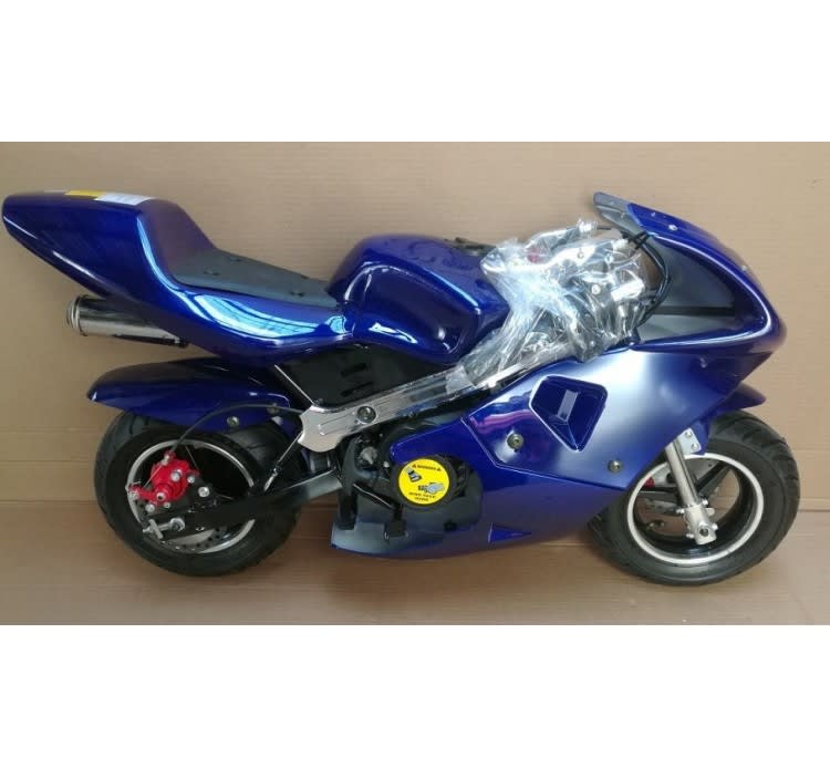 Mini Moto Pocket Bike 49cc azul 1
