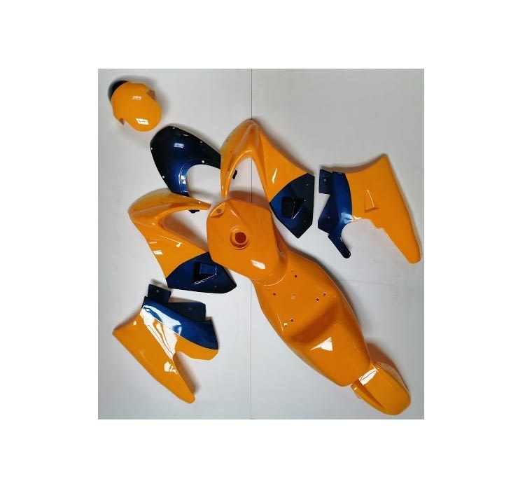 Carcasa Plastica Mini Pocket 49cc2T 6.5 Amarillo Moto 1