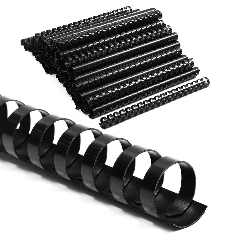 100 Anillas Rectangular 12mm Negro Para Encuadernado 4