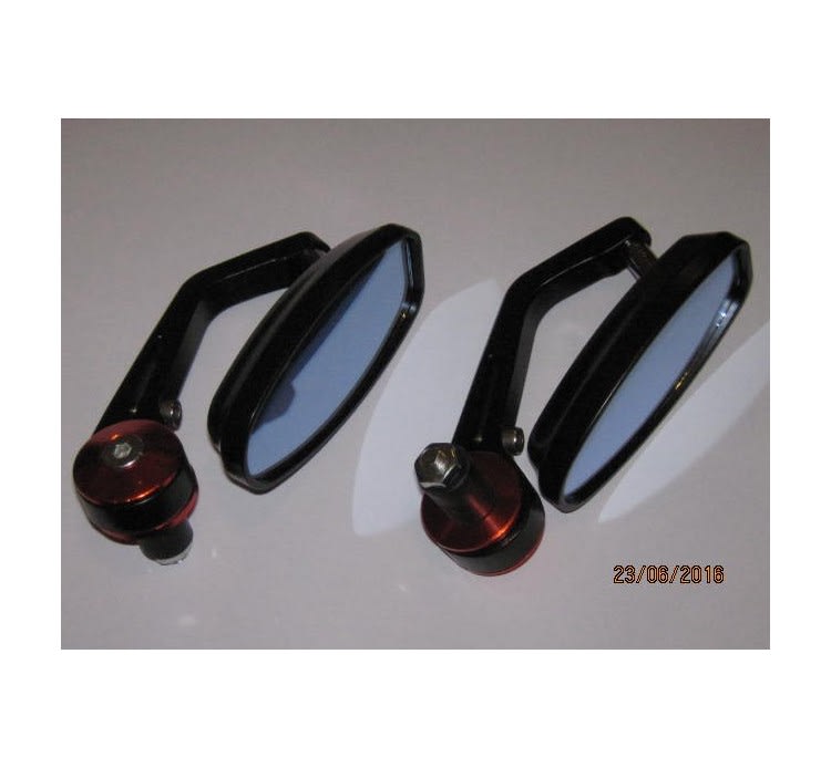 Espejo tope manubrio c/rojo A263-6A 0