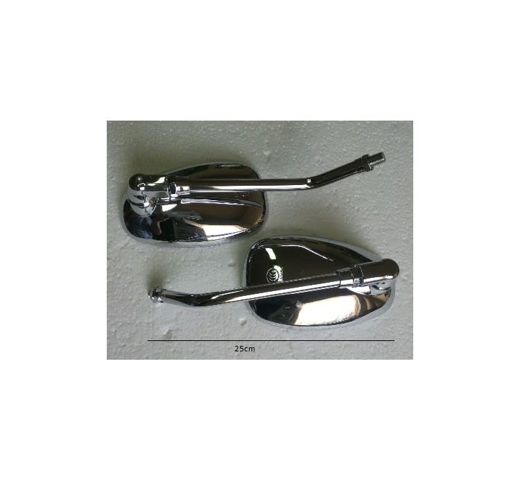 Espejos retrovisor moto cromados 10mm 0