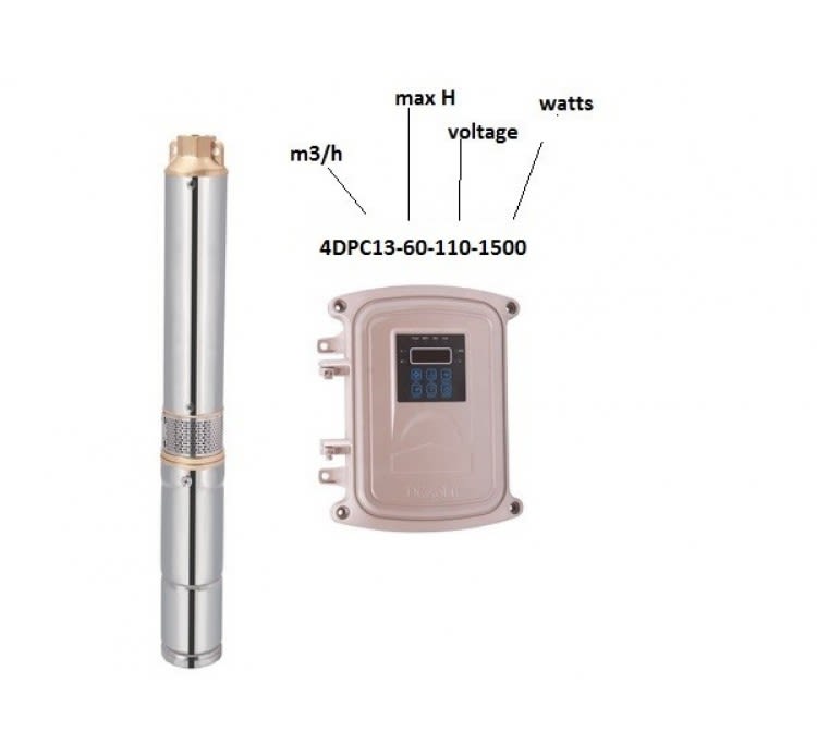 Bomba Solar Pozo Profundo 13m3/h H 60mt 0