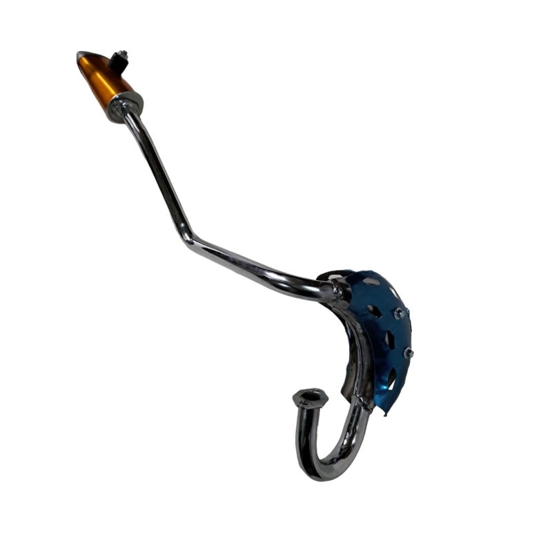 Tubo Escape Mini Moto 49cc 2T Cromado 0