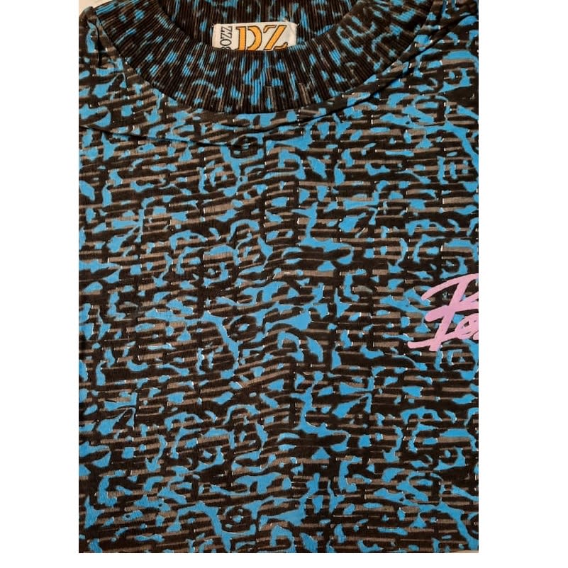 Polera Estampada M/C BZ-1 T-L Azul 2