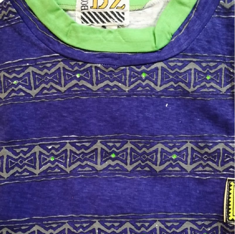 Polera Estampada M/C BZ-6 CU T-M Azul 0