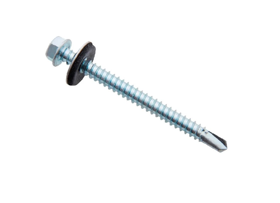 Tornillo Autoperforante Hexagonal 2 1/2'' x 12 mm C/Golilla x 5 Unid. 4