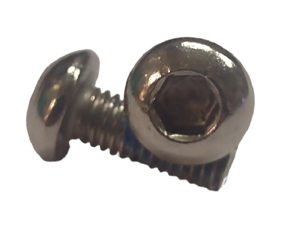 Perno Parker M5x12mm Paso 1.0 Cabeza Botón Cromado 0