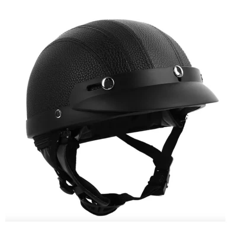 Casco Urbano Moto 55-60cm Protector Oreja Negro/Negro 6