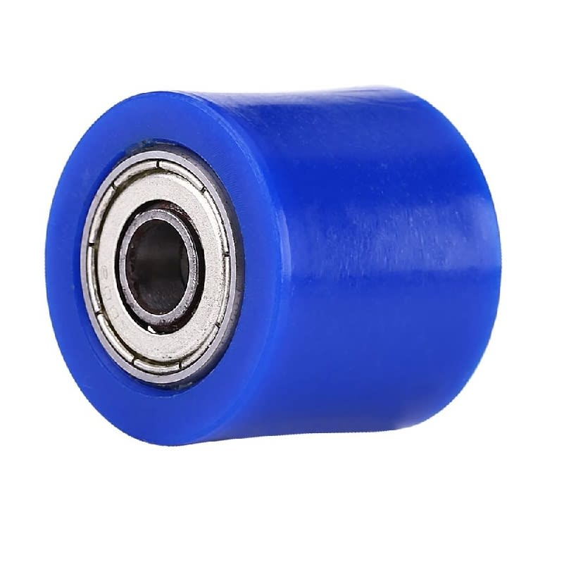 Rodillo Tensor Guia Cadena Liso 10mm Azul Moto 5