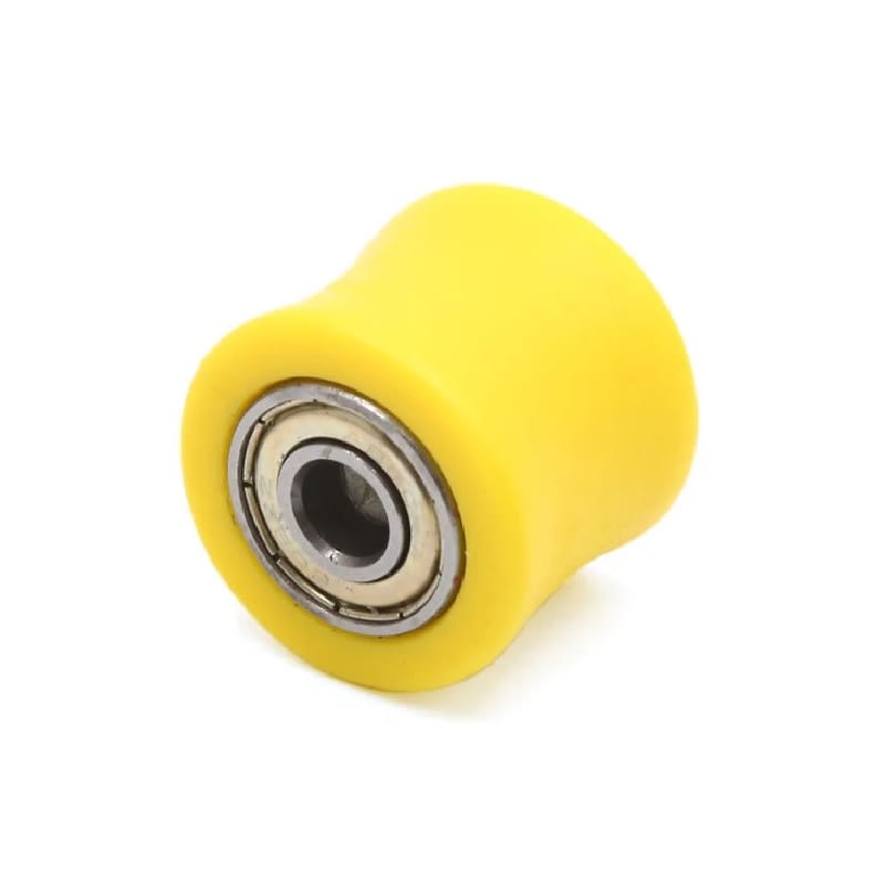 Rodillo Tensor Guia Cadena Liso 8mm Amarillo Moto 4