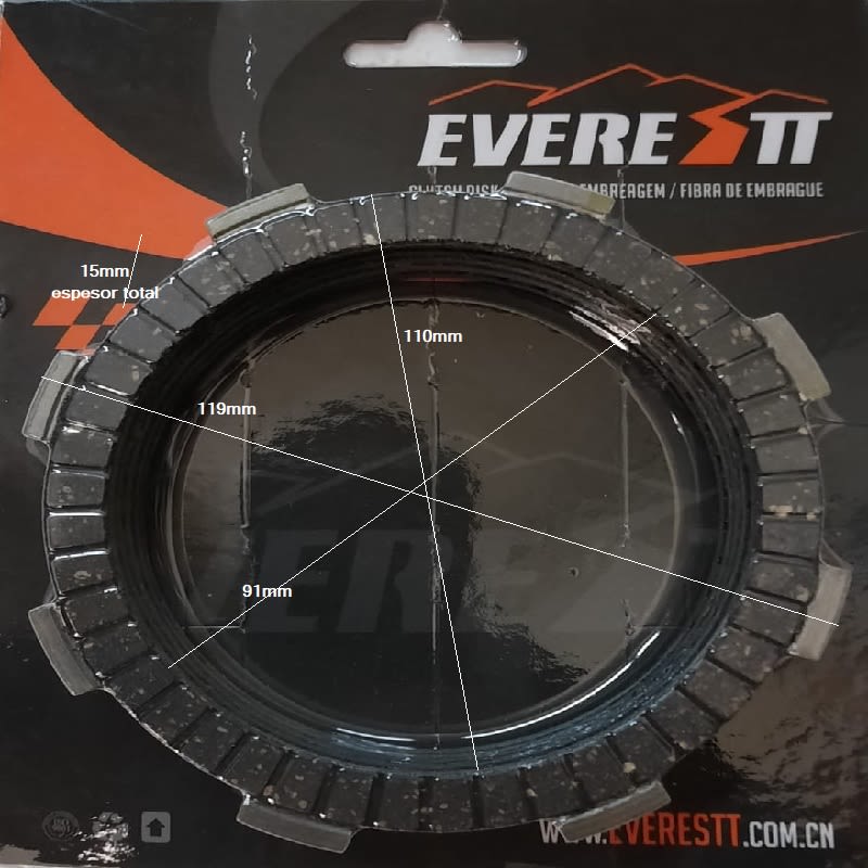 Set 5 Disco embrague Everestt Invicta1