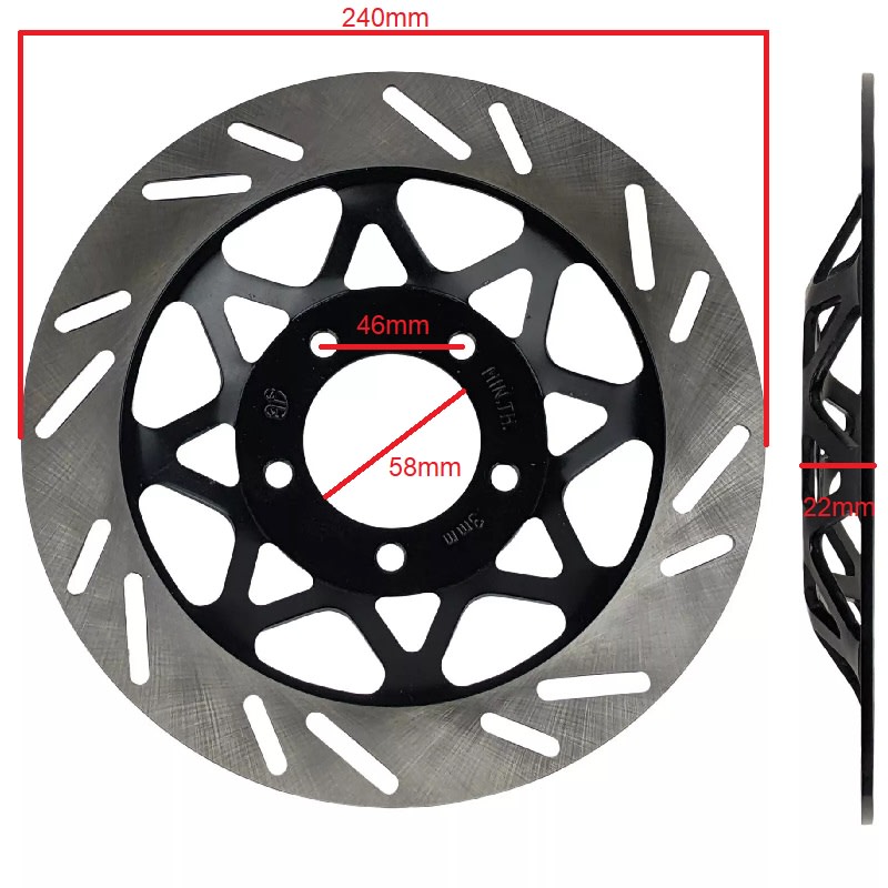 Disco Freno 5P46 DT240mm DE58mm ESP4mm9