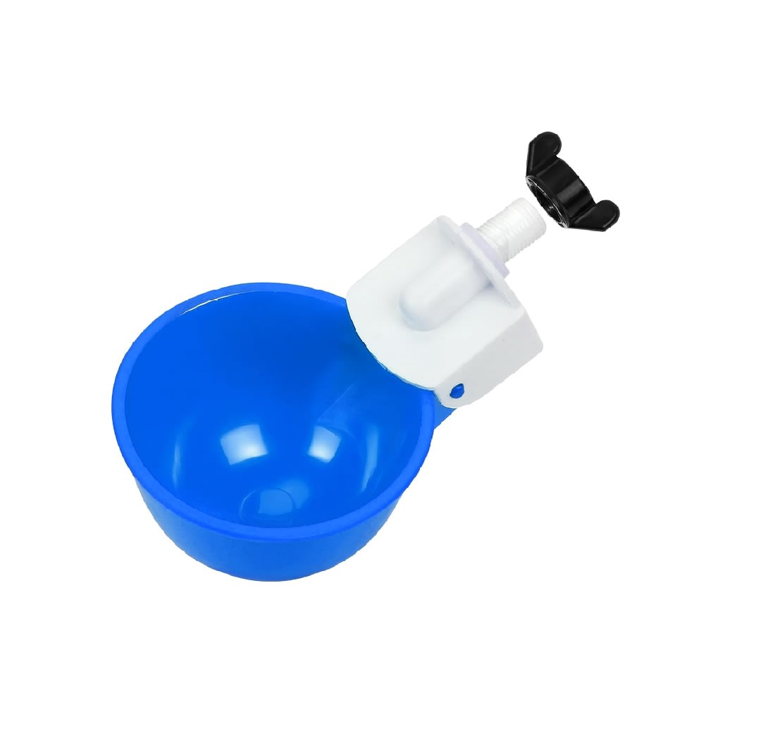 Dispensador Agua Automático de Plástico para Aves de Corral Azul2