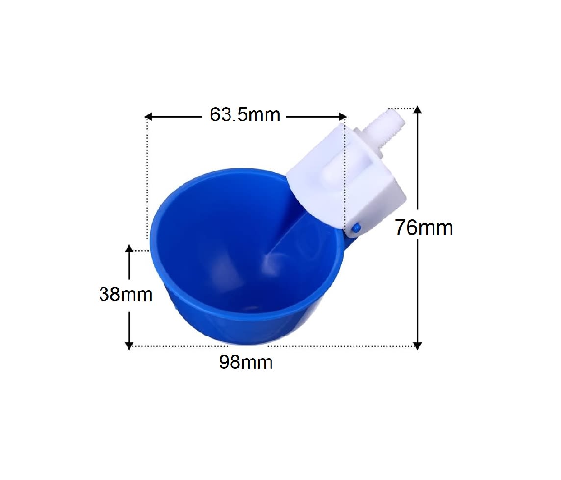 Dispensador Agua Automático de Plástico para Aves de Corral Azul4