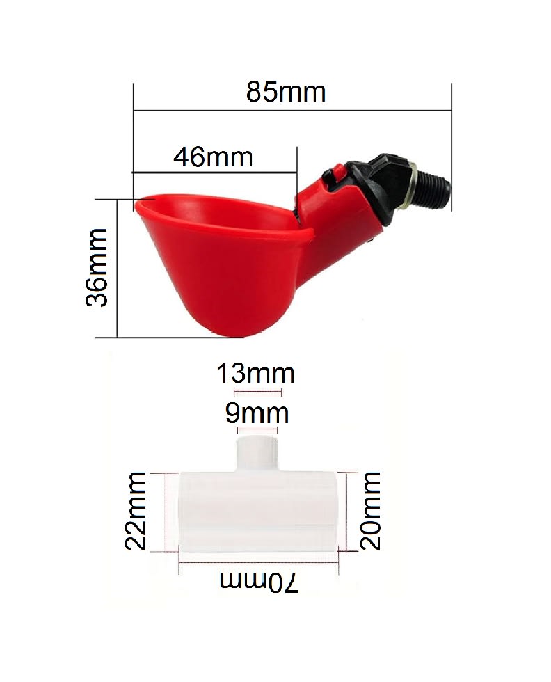 Dispensador Agua Automático de Plástico para Aves de Corral5