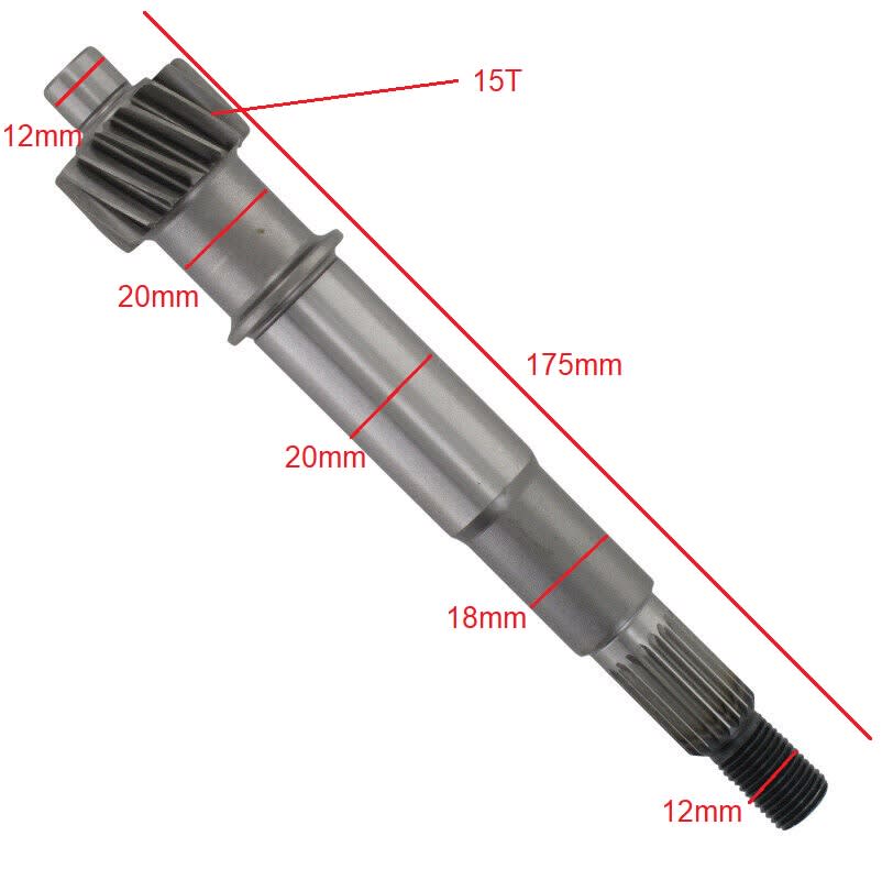 Eje de Transmisión para Embrague Trasero Scooter GY62