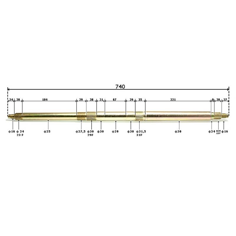 Eje trasero atv 125-150cc1