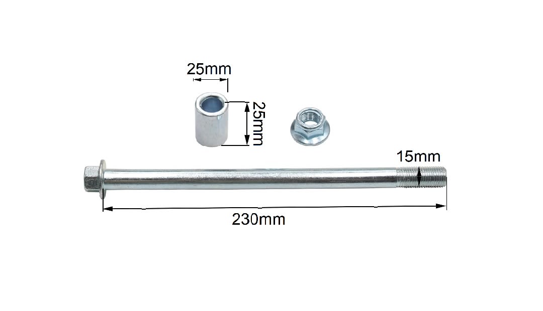 Eje Trasero Pit Bike 15mm4