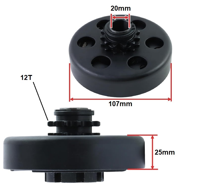 Embrague Centrifugo 35 12T DI-20mm Go Kart4