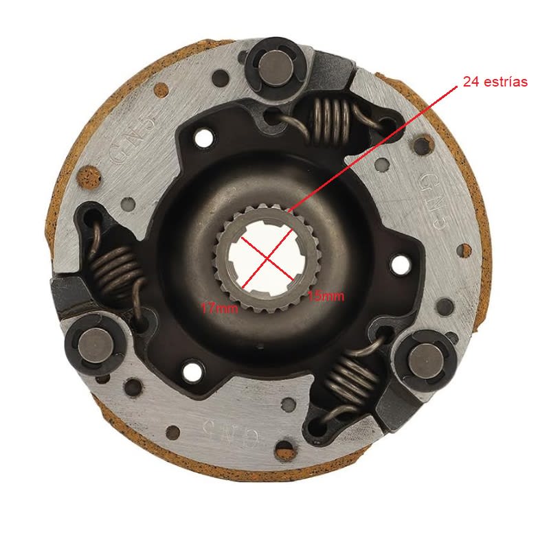 Embrague Centrifugo Automático (abrazadera) 50-125cc ATV Scooter Go Kart8