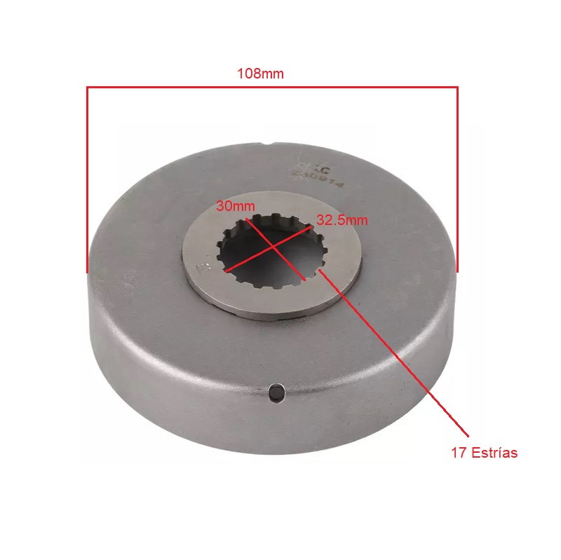 Embrague Centrifugo Automático (abrazadera) 50-125cc ATV Scooter Go Kart10
