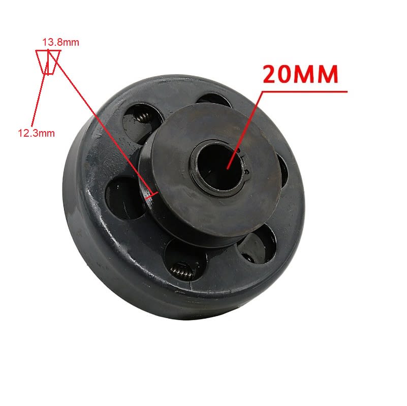 Embrague Centrífugo Polea DI eje 20mm Moto Scooter Go Kart2