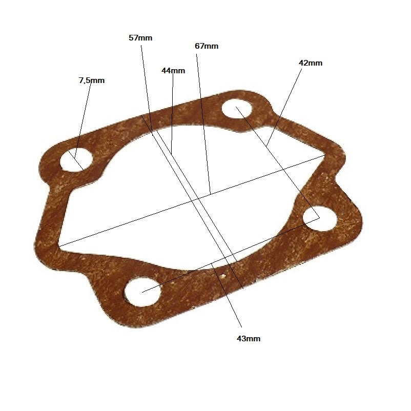 Empaquetadura Cilindro 49cc 2T Motor Bici1