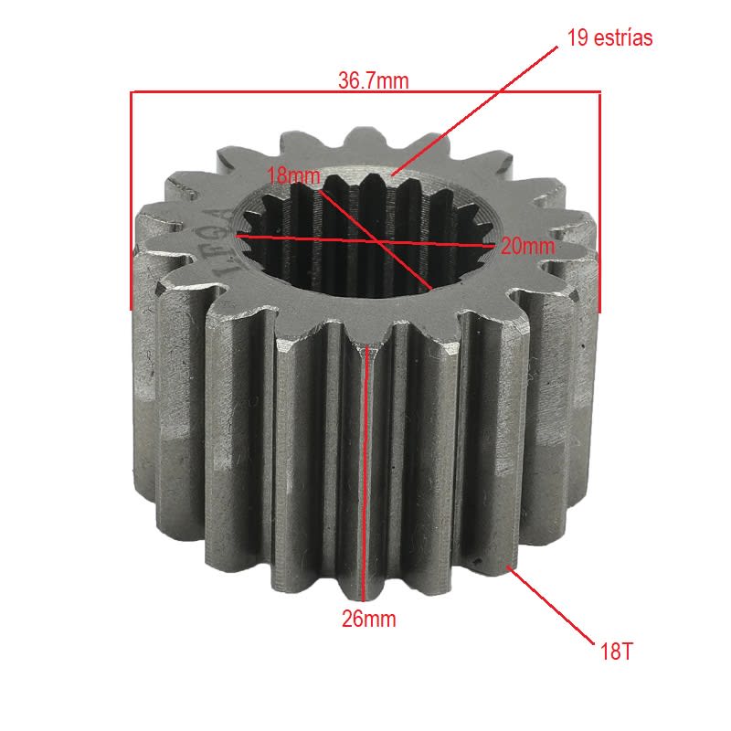 Engranaje Cilindro 18T1