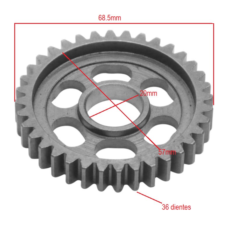Engranaje Eje Piñon 36D2