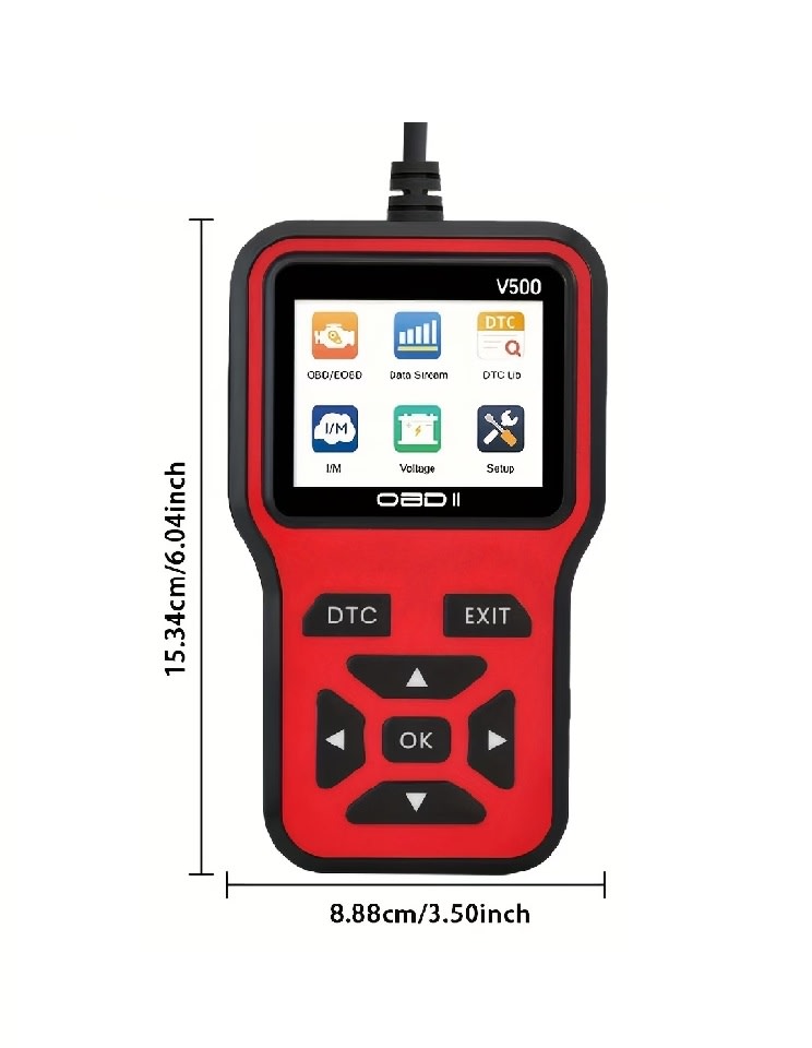 Escáner Diagnóstico Coche OBDII V500 Rojo2