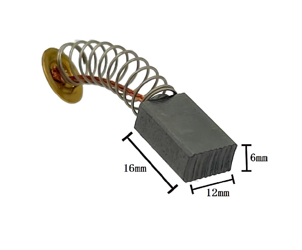 Escobilla De Carbón Para Motor Bomba 6x12x16mm #50162