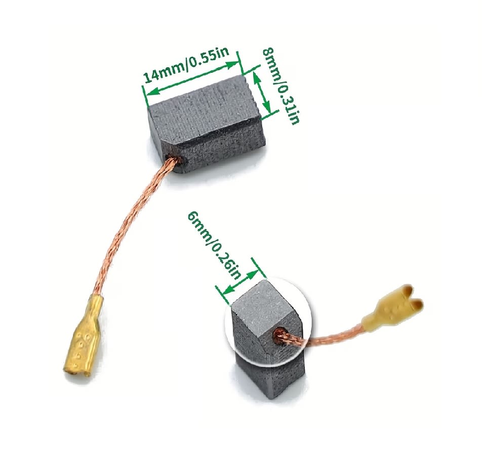 Par Escobilla De Carbón Para Motor Bomba 6x8x14mm #DW-1005
