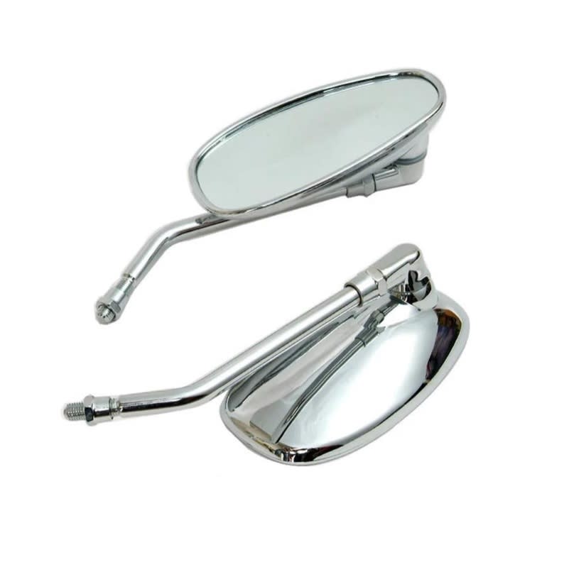 Par Espejos retrovisor moto cromados 10mm 0