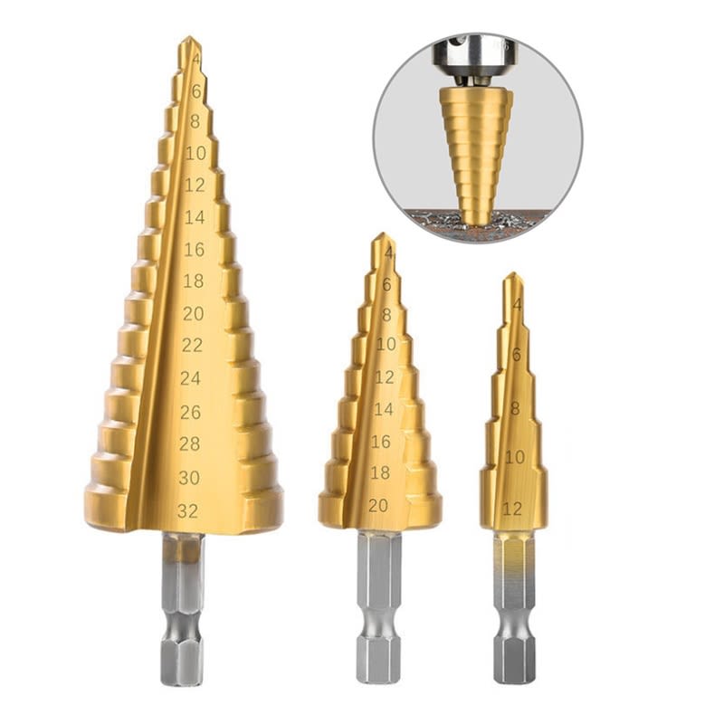 Set 3 Brocas Escalonadas 4-32mm4