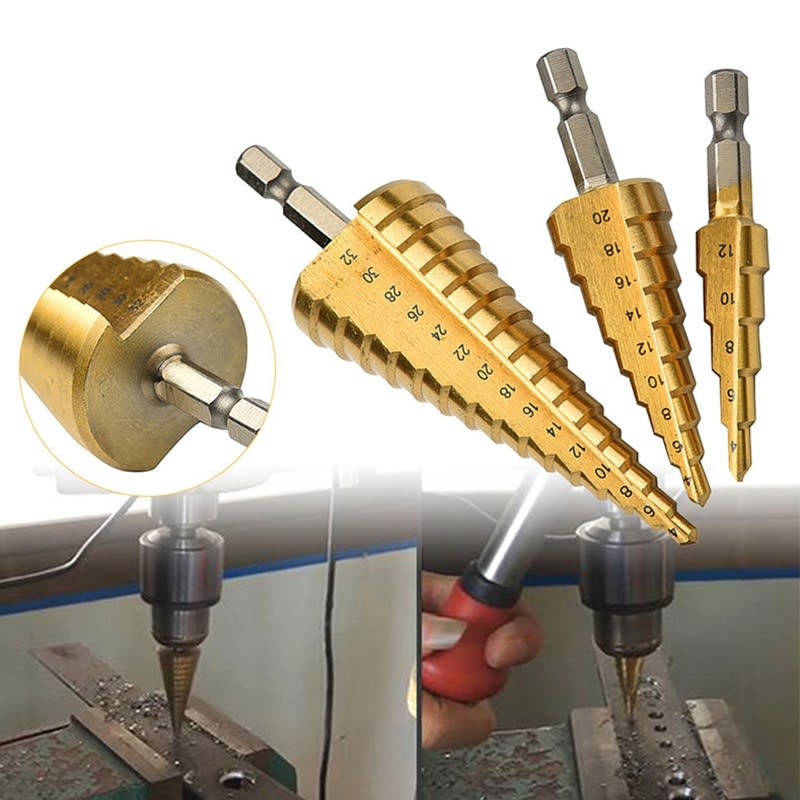 Set 3 Brocas Escalonadas 4-32mm 0