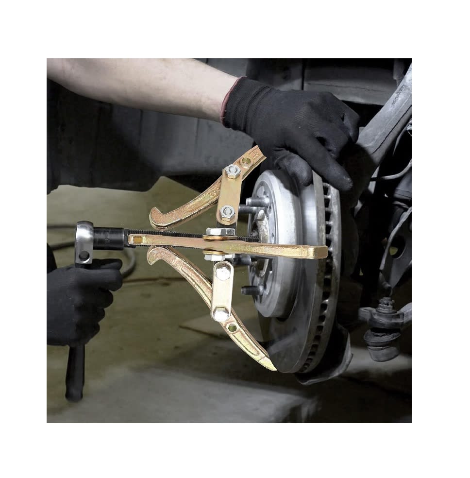 Extractor de Poleas Engranaje Triple 4'' Dorado5