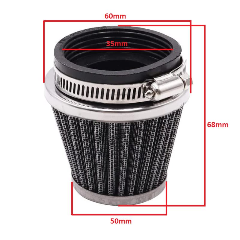 Filtro Aire DI-35mm Aluminio Plateado2