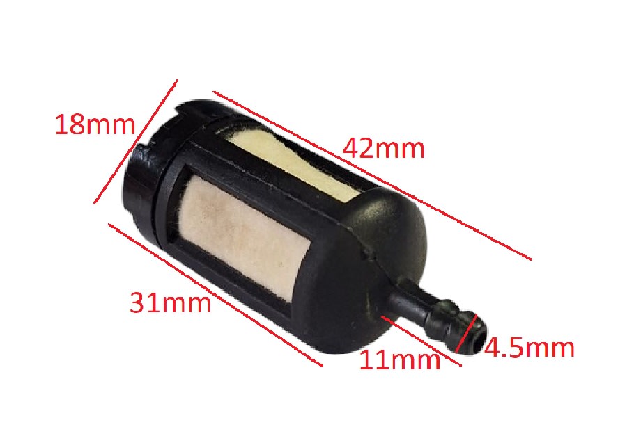 Filtro Bencina 18x42mm2
