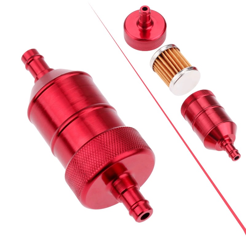 Filtro Bencina aluminio CI Rojo3