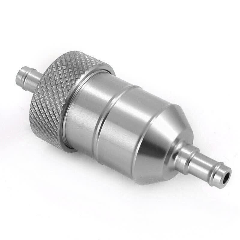 Filtro Bencina aluminio CI Plateado1