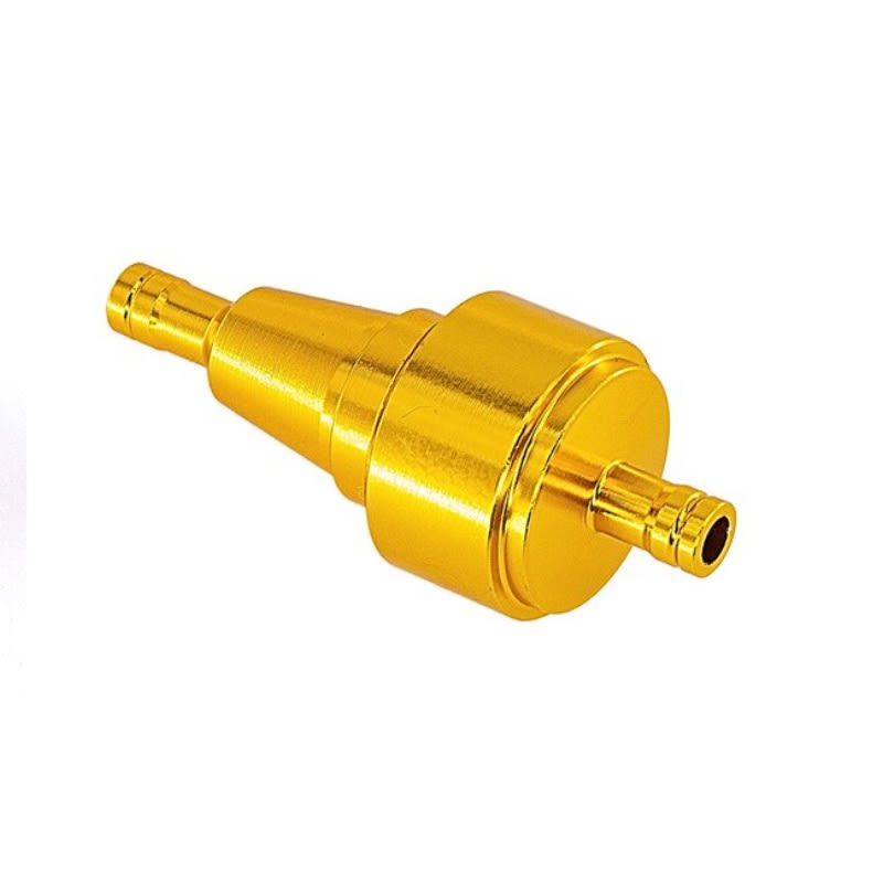 Filtro Bencina aluminio TR Dorado1