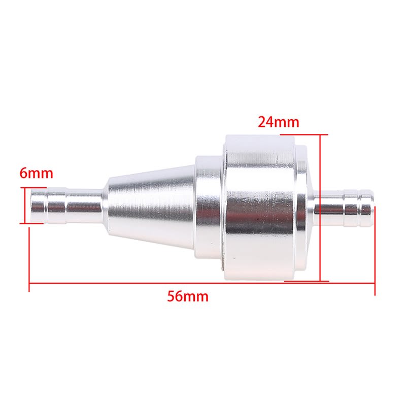 Filtro Bencina aluminio TR Plateado4