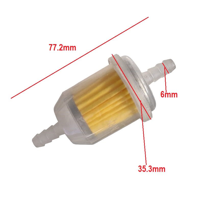 Filtro Bencina plastico 35.3 x 77.2mm2