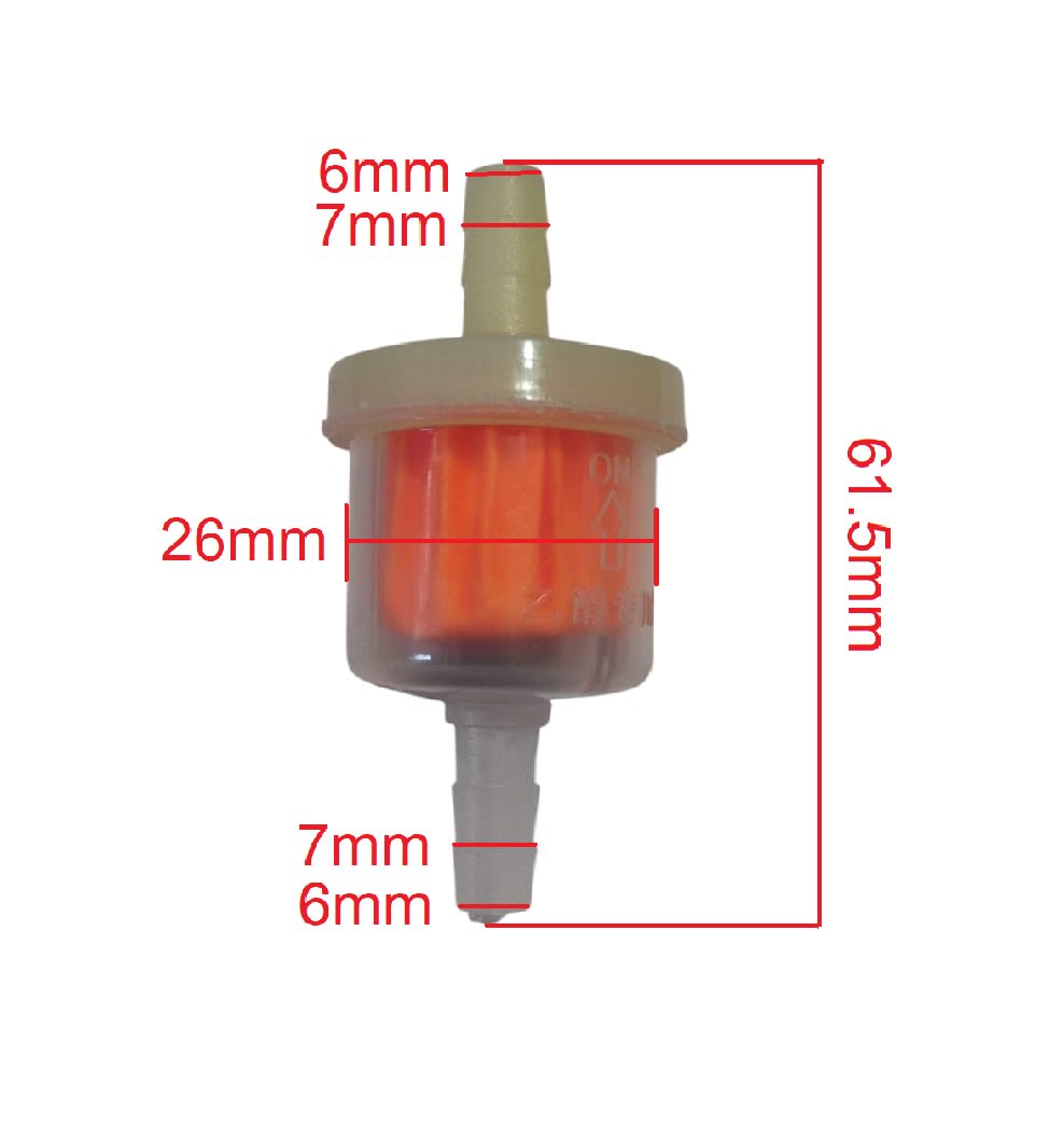 Filtro De Bencina Plástico Color Blanco 61.5mm3