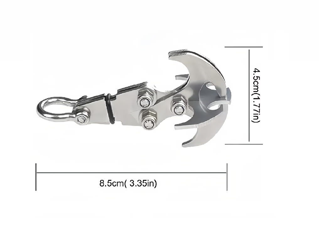 Gancho Garra Plegable para Senderismo y Camping Inox.4